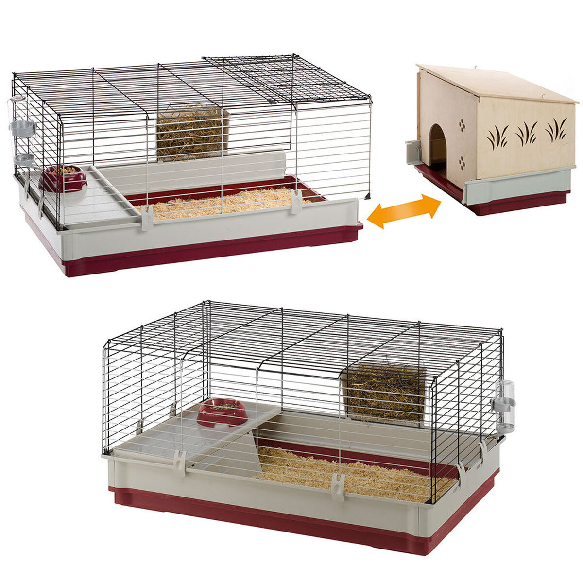 Cuşcă Ferplast Krolik 140 Plus Metal Plastic 142 x 50 x 60 cm